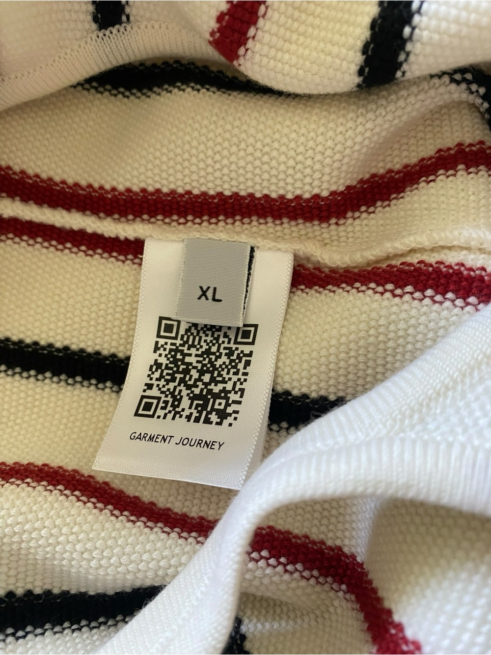 Gabriela Hearst Ivory Tank Top with Black & Red Stripes - Picture 8 of 12
